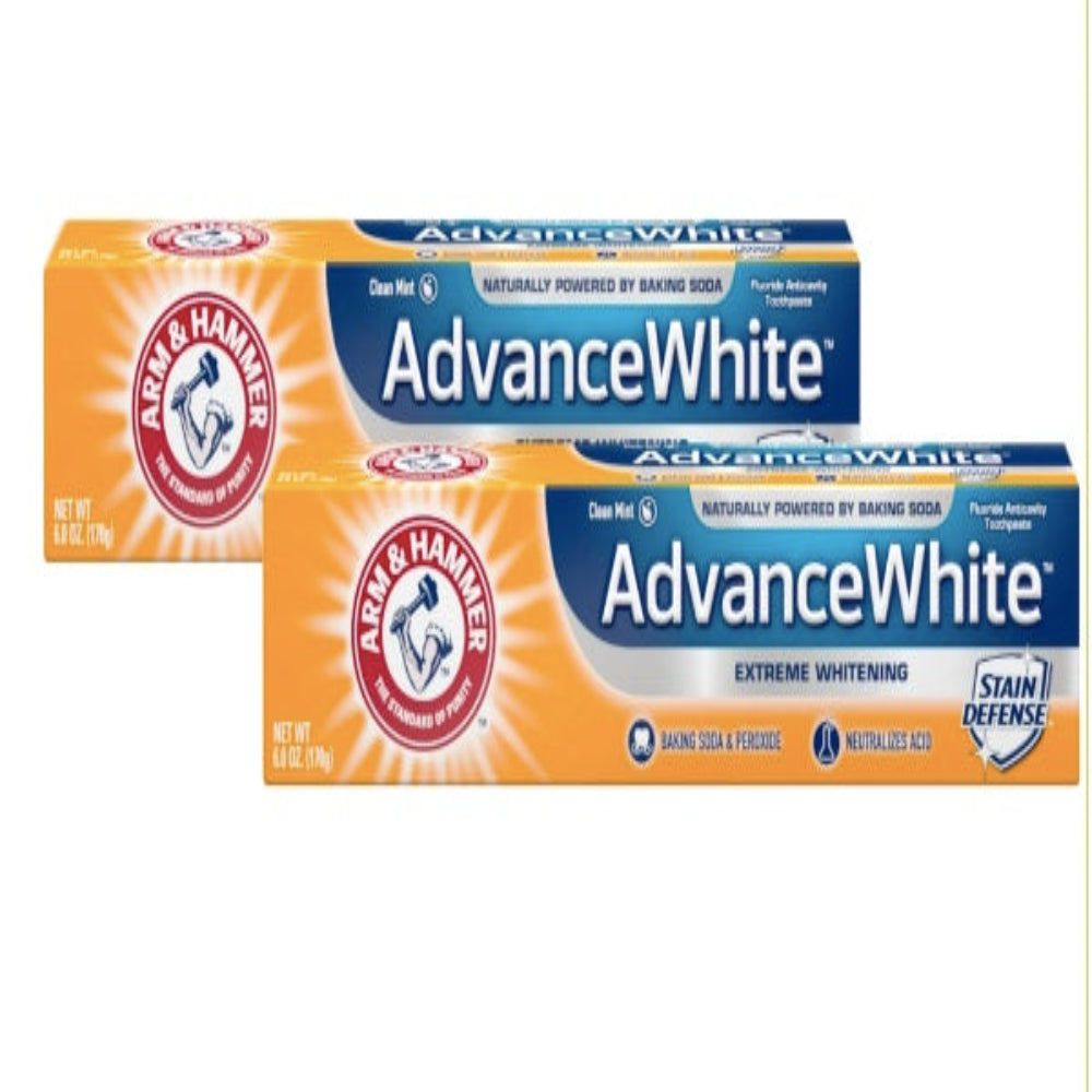 Arm And Hammer Advance Extreme Whitening With Stain Defense Toothpaste, 6 Oz, 2 Pack