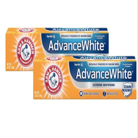 Arm And Hammer Advance Extreme Whitening With Stain Defense Toothpaste, 6 Oz, 2 Pack