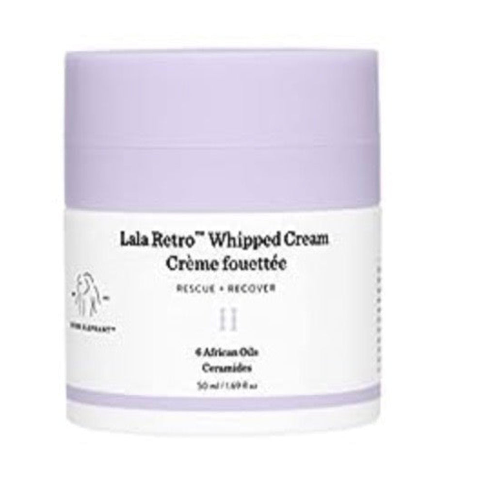 Drunk Elephant Lala Retro Whipped Cream. Replenishing Moisturizer for Skin Protection and Rejuvenation. 50 Milliliters