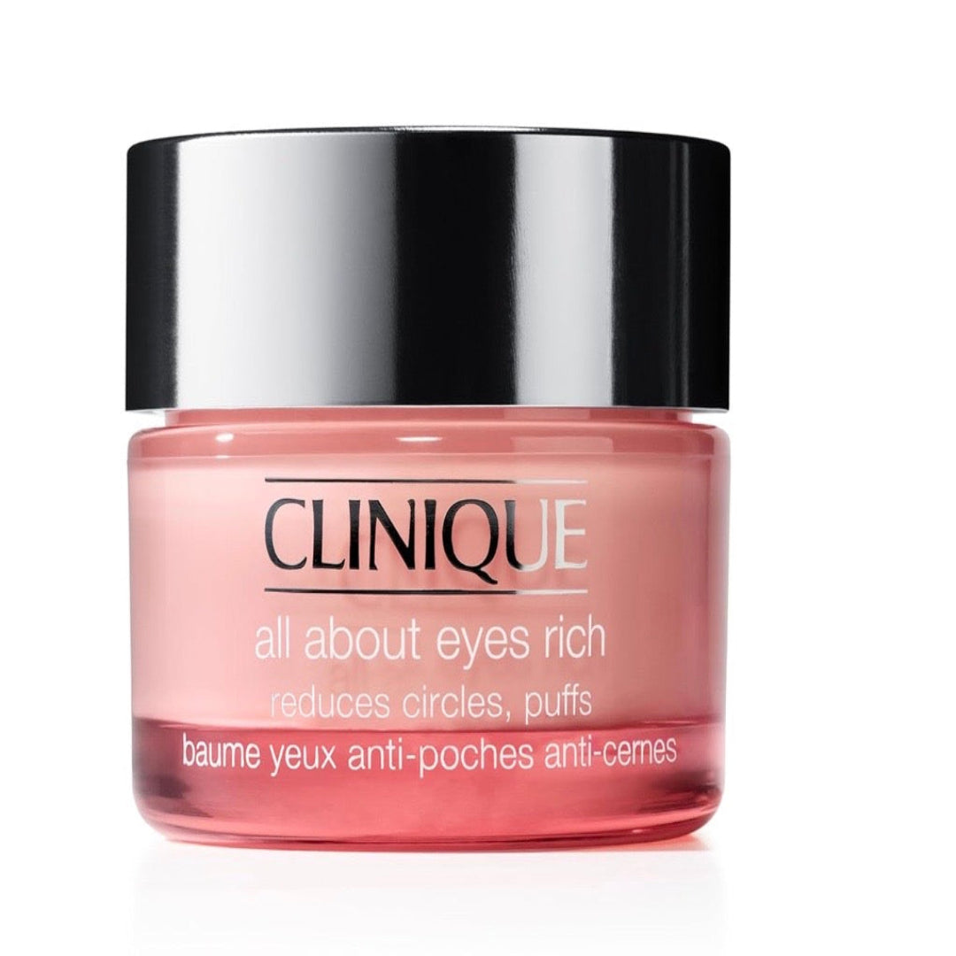 Clinique All About Eyes Rich Eye Cream For Dark Circles With Hyaluronic Acid | Hydrating, Brightening + Depuffing, 1 fl. oz.