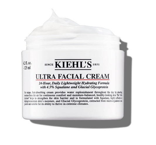 Kiehl's Ultra Facial Cream, with 4.5% Squalane to Strengthen Skin's Moisture Barrier, Skin Feels Softer and Smoother, Long-Lasting Hydration, Easy and Fast-Absorbing, Suitable for All Skin Types