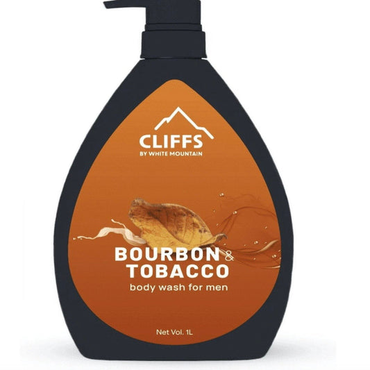 Cliffs by Whit Mountain Body Wash FOR MEN Bourbon & Tobacco 1 Liter (33.8 OZ)