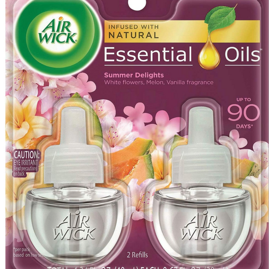 Air Wick Scented Oil Twin Refill Life Scents Summer Delights (White Flowers/Melon/Vanilla)