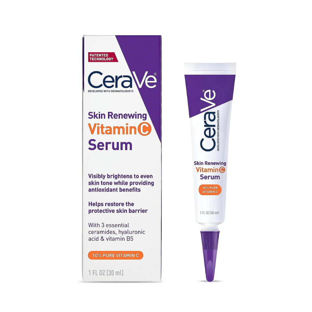 CeraVe Vitamin C Serum with Hyaluronic Acid | Skin Brightening Serum for Face with 10% Pure Vitamin C | Fragrance Free | 1 Fl. Oz