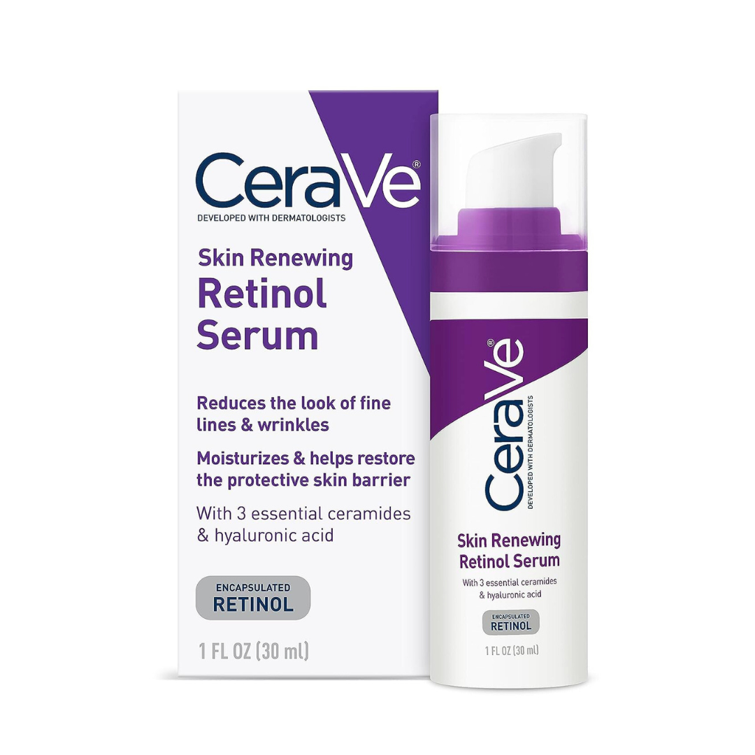 CeraVe Anti Aging Retinol Serum | Cream Serum for Smoothing Fine Lines and Skin Brightening | With Retinol, Hyaluronic Acid, Niacinamide, and Ceramides | 1 Ounce