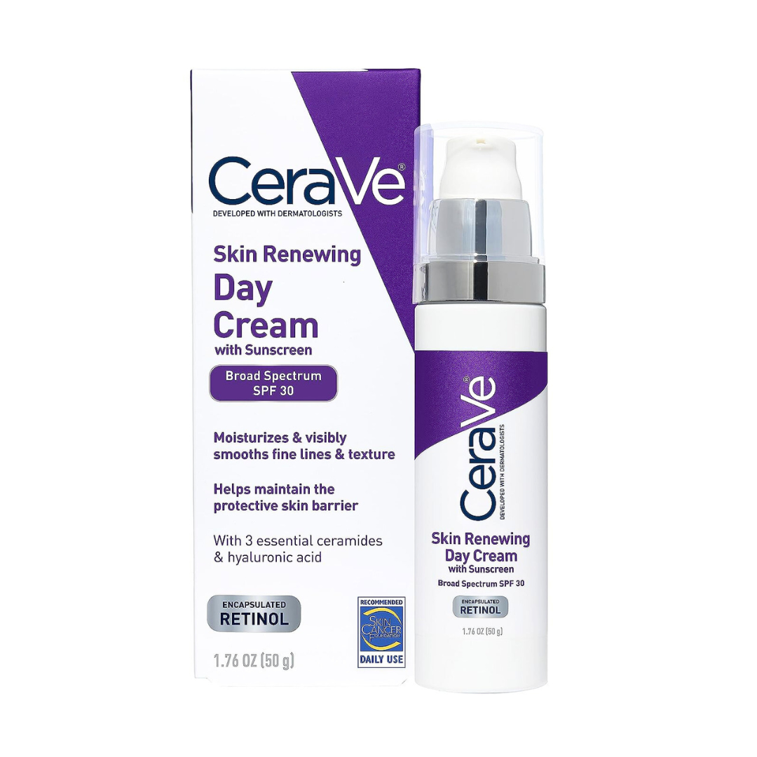 CeraVe Anti-Aging Face Cream SPF 30 | Anti-Wrinkle Retinol Cream with Hyaluronic Acid and Ceramides | 1.76 oz